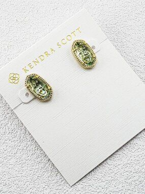 Kendra Scott Light Blue Glass Stud Earrings